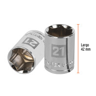 Copa 21mm dado Truper 6 puntas cuadrante 1/2"