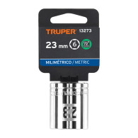 Copa 23mm dado Truper 6 puntas cuadrante 1/2"