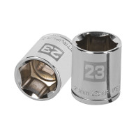Copa 23mm dado Truper 6 puntas cuadrante 1/2"