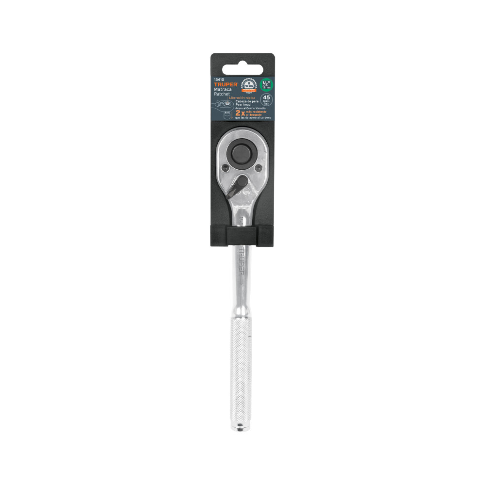 Ratchet matraca Truper 1/2" cuadrante cabeza pera liberación rápida