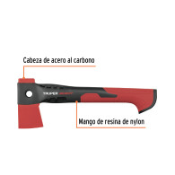 Hacha cazadora 1lb mango nylon 14" Truper Velocity