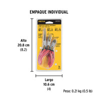 Kit 3 pinzas 4.5"pinza corta, larga, cortafrío pretul