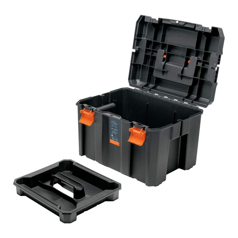 Caja herramientas 17"x12" profunda truper + charola