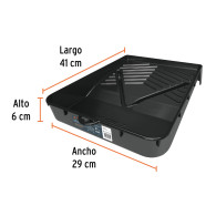 Charola para rodillo pintura 9" profesional Truper
