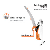 Cortador ramas altas sin mango hoja acero SK5 14" Truper