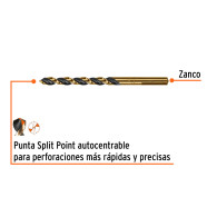 Broca HSS para metal 6.8mmx10.2cm(17/64"x4") Truper Expert