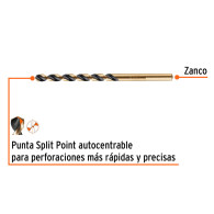 Broca HSS para metal 5mmx10.2cm(3/16"x4") Truper Expert