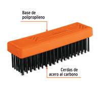 Cepillo de alambre 114 pinceles rectangular sin mango Truper
