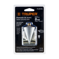 Plomada de acero 8oz construcción Truper