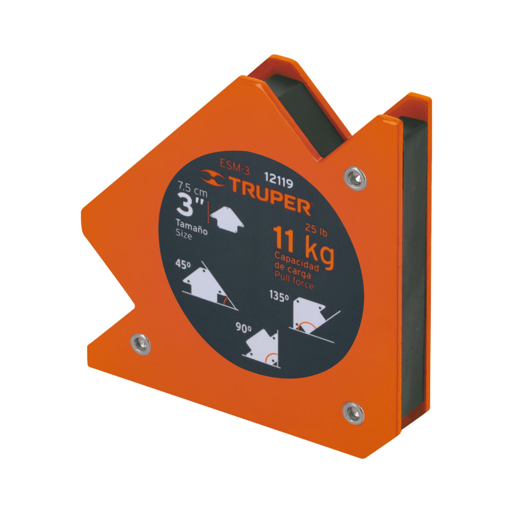 Escuadra magnética 3" para soldar carga 11kg Truper