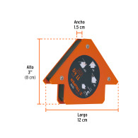 Escuadra magnética 3" para soldar carga 11kg Truper