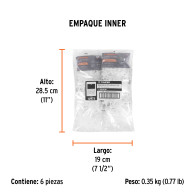 Bolsa 150 separadores 3mm de porcelanato enchape baldosa Truper