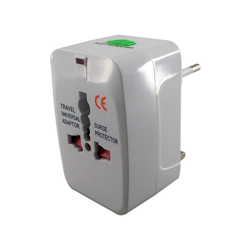 Adaptador viajero 3 plug Europa / Asia para tomacorriente