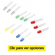 Diodo led 5mm difuso unidad Rojo, azul, verde, amarillo, blanco