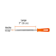 Lima triángulo pesado 7" 34 dpp con mango Truper