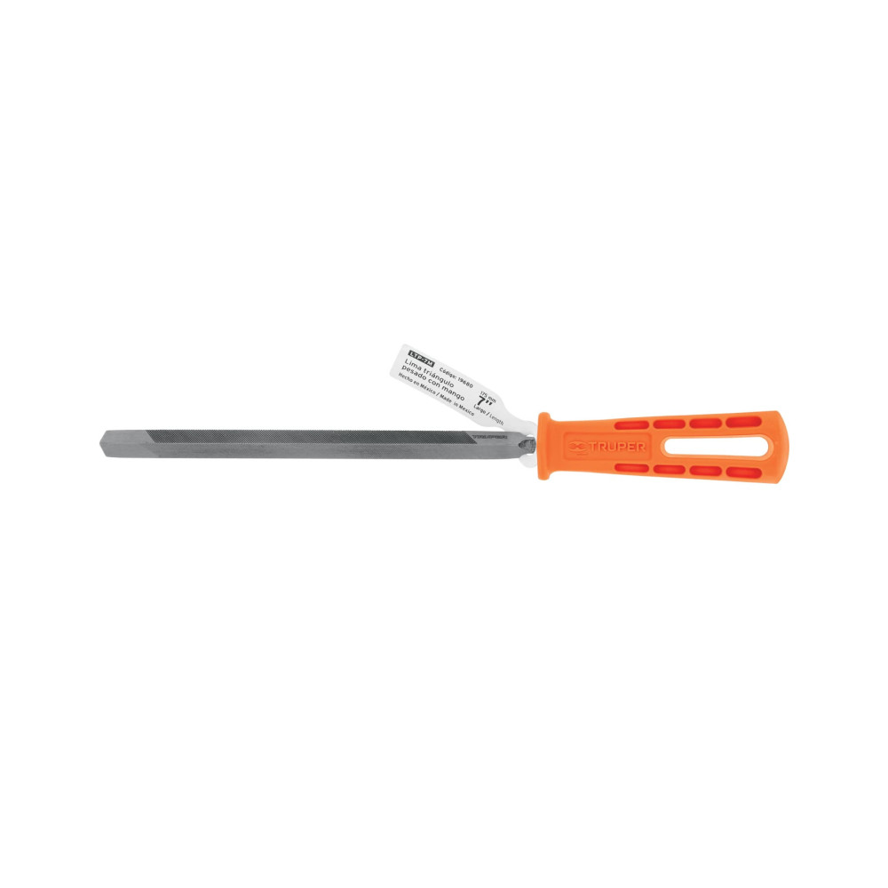 Lima triángulo pesado 7" 34 dpp con mango Truper
