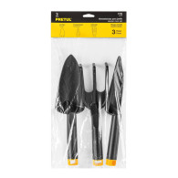 Juego de 3 herramientas palas rastrillo 11" jardinería Pretul