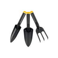Juego de 3 herramientas palas rastrillo 11" jardinería Pretul