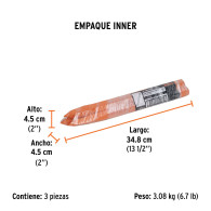 Cincel cuña para concreto de 7/8" Truper