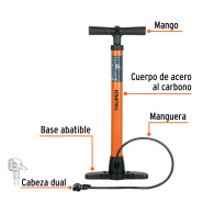 Bomba aire manual para inflar 100 psi Truper