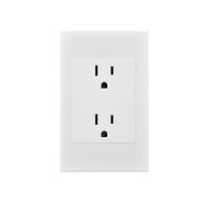 Tomacorriente incrustar doble polo tierra mercury premium blanco