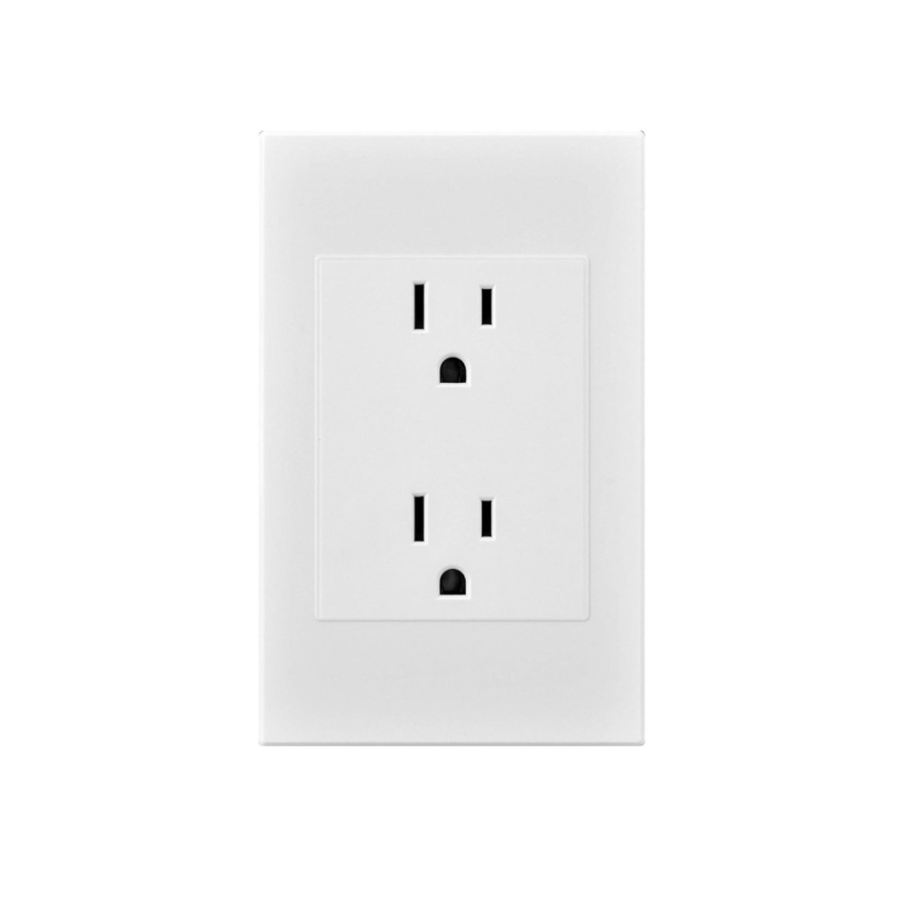 Tomacorriente incrustar doble polo tierra mercury premium blanco