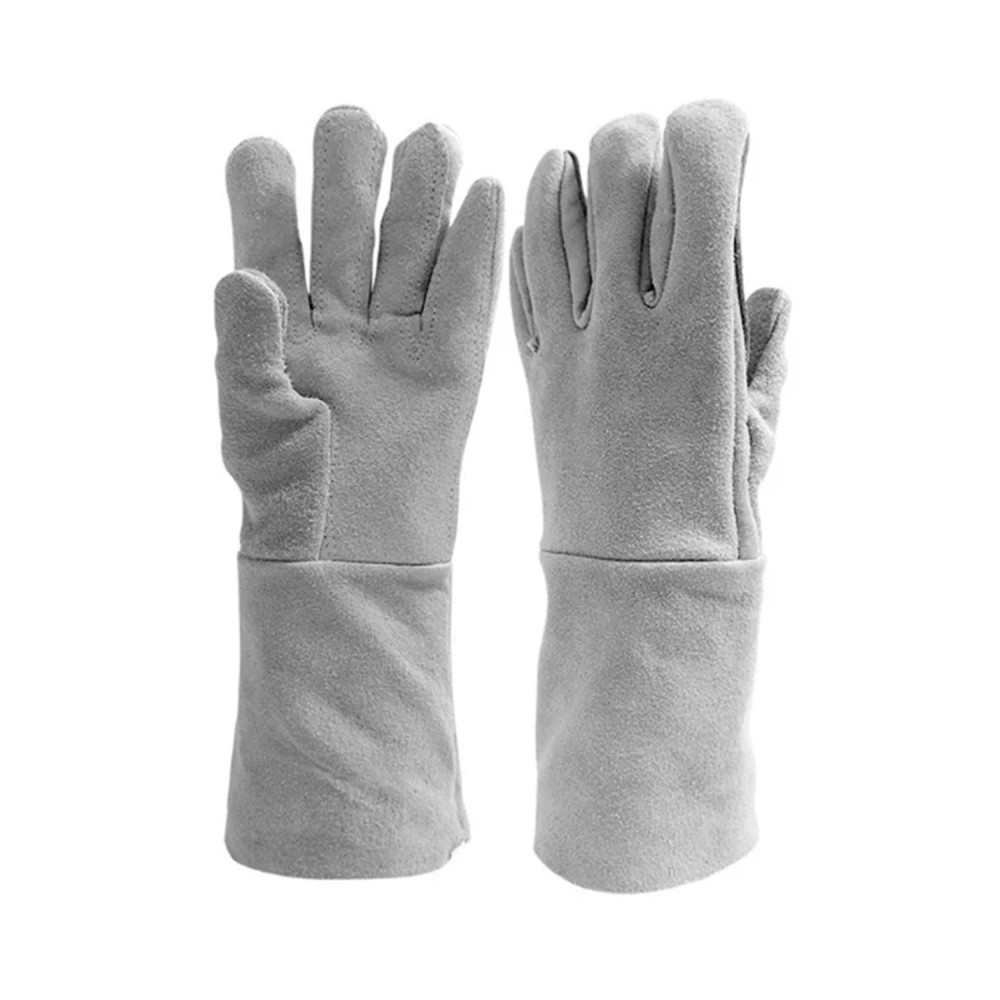 Par guantes carnaza largos reforzados