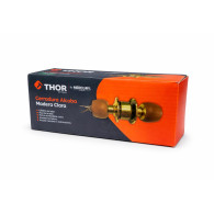 Chapa cerradura alcoba llave bola madera miel thor