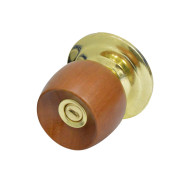 Chapa cerradura baño bola madera miel mercury