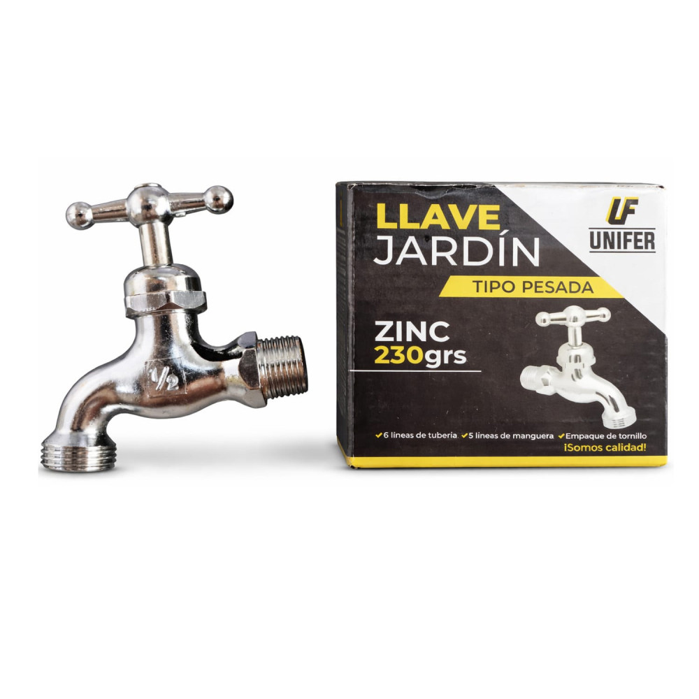 Llave terminal 1/2" galvanizada pesada unifer
