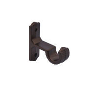 Soporte u 1" café cortinero
