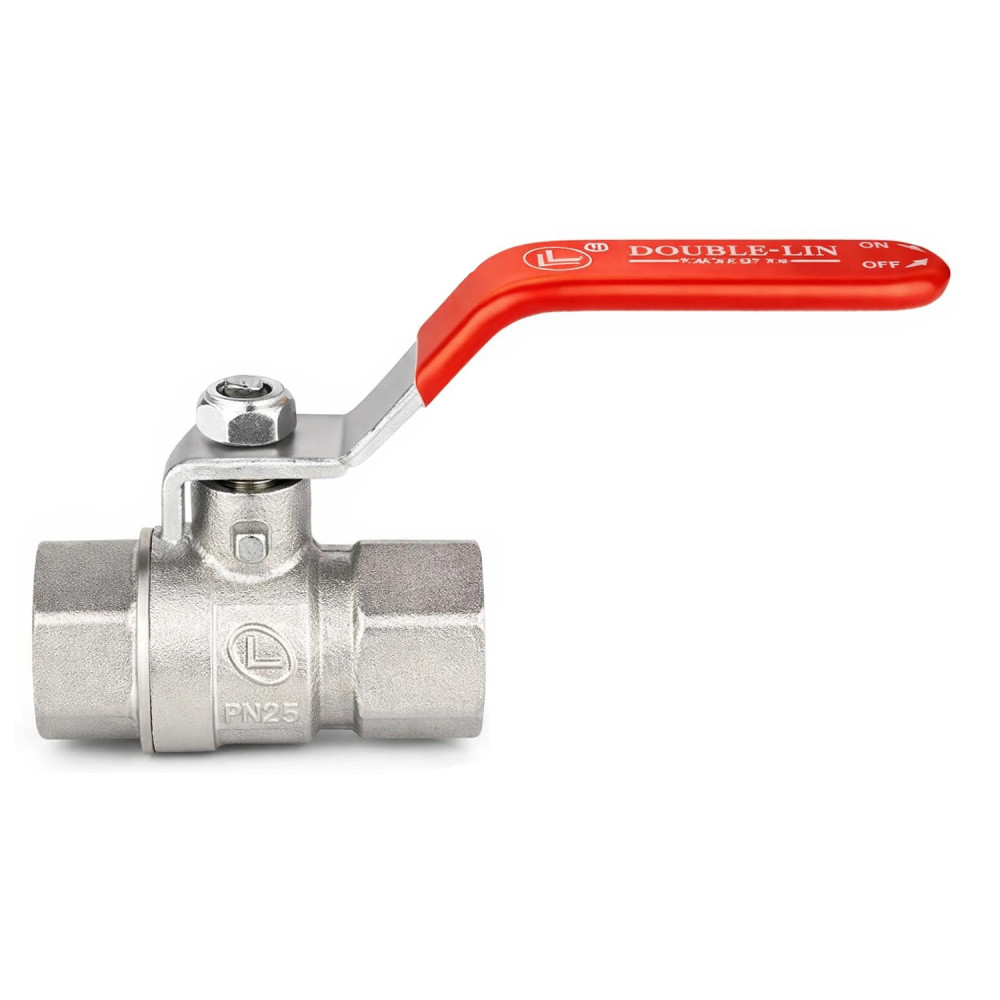 Llave Palanca Roja cromada 1/2" bola
