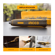 Atornillador inalámbrico 4V Ingco + 40 accesorios CSDLI04062