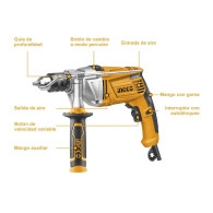 Taladro percutor 1100W Ingco 1/2" UID11008