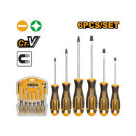 Juego 6 piezas Destornilladores Ingco HKSD0628