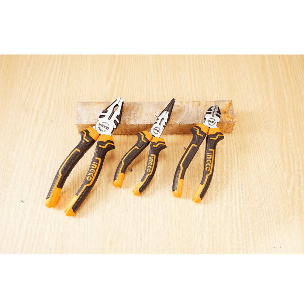 Kit x3 Alicate, cortafrío, pinza Ingco HKPS08318