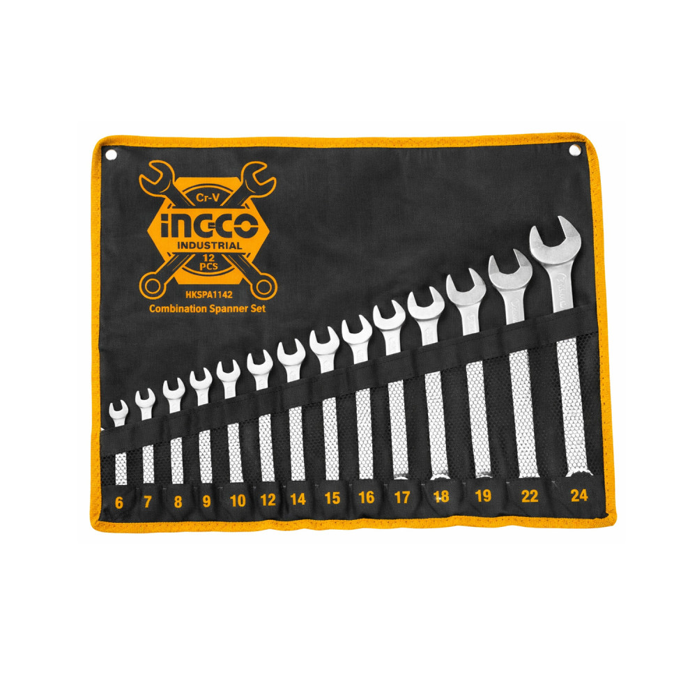 Set x12 llaves mixtas Ingco 6-24mm HKSPA1142