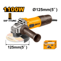 Pulidora angular 5" 1100W 12000rpm Ingco UAG110028