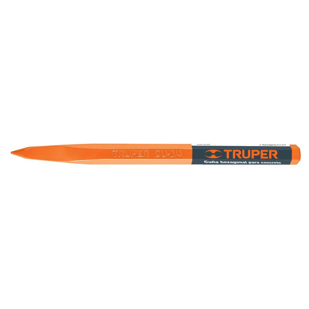 Cincel cuña para concreto de 3/4" Truper
