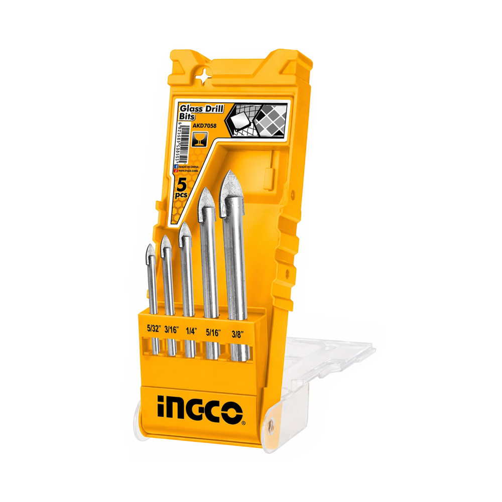 Kit 5 brocas para vidrio Ingco UAKD7058