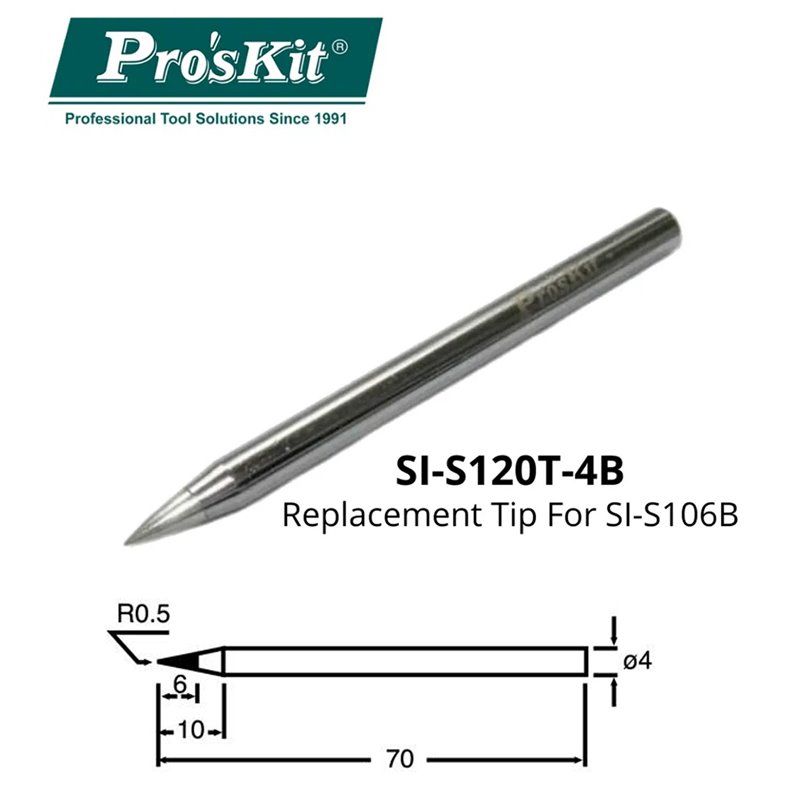 Punta repuesto cónica si-s120t-4b Proskit para cautín
