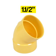 Semicodo PVC 1.1/2" sanitario cxc