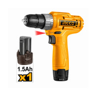 Taladro rotación 3/8" inalámbrico 12V Ingco 20Nm CDLI12428