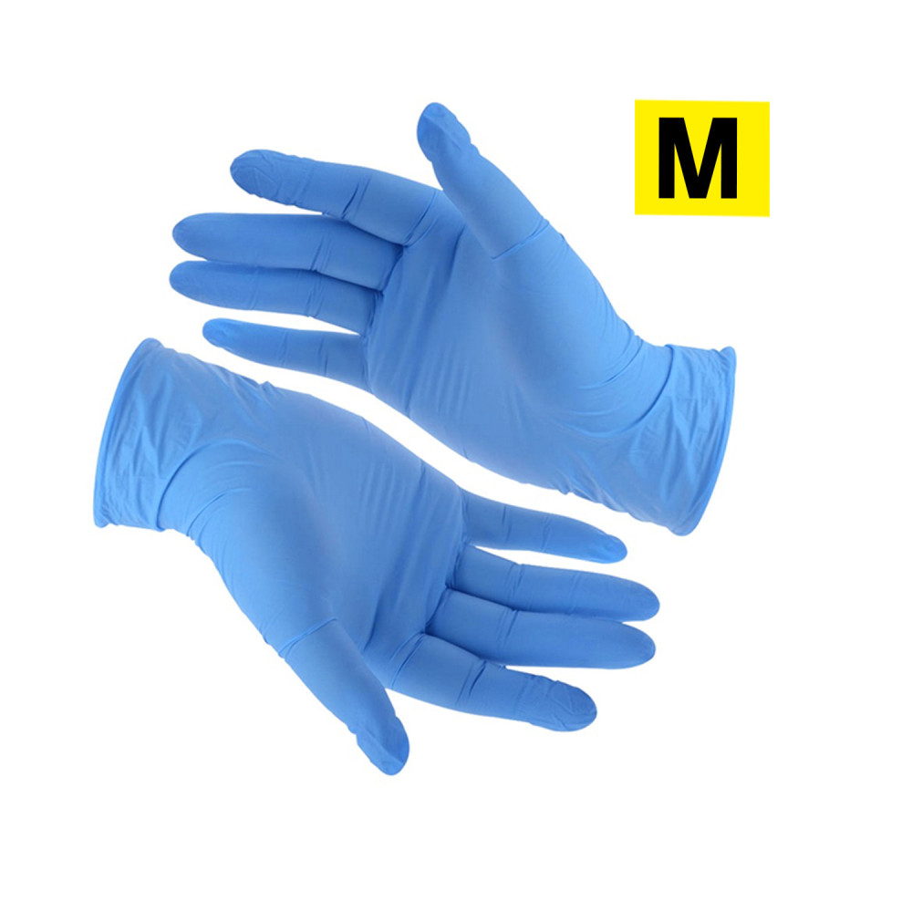 Par guantes nitrilo azul talla M