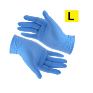 Par guantes nitrilo azul talla L