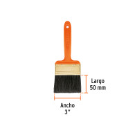 Brocha 3" Truper naranja limpieza PC electrónica cerdas negras