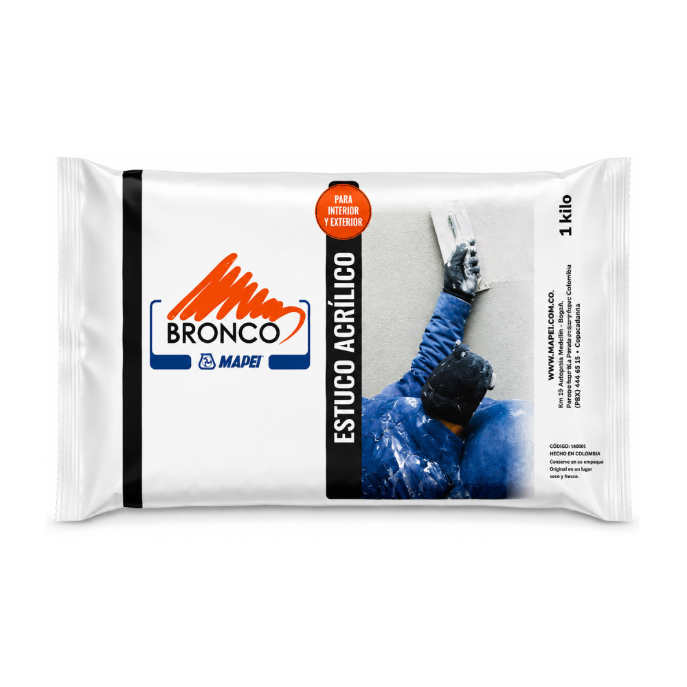 Estuco Acrílico 1Kg Bronco Mapei interior y exterior
