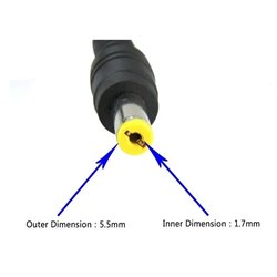 Cargador portátil Acer 19V 3.42A 5.5x1.7mm punta amarilla 65w yanpo