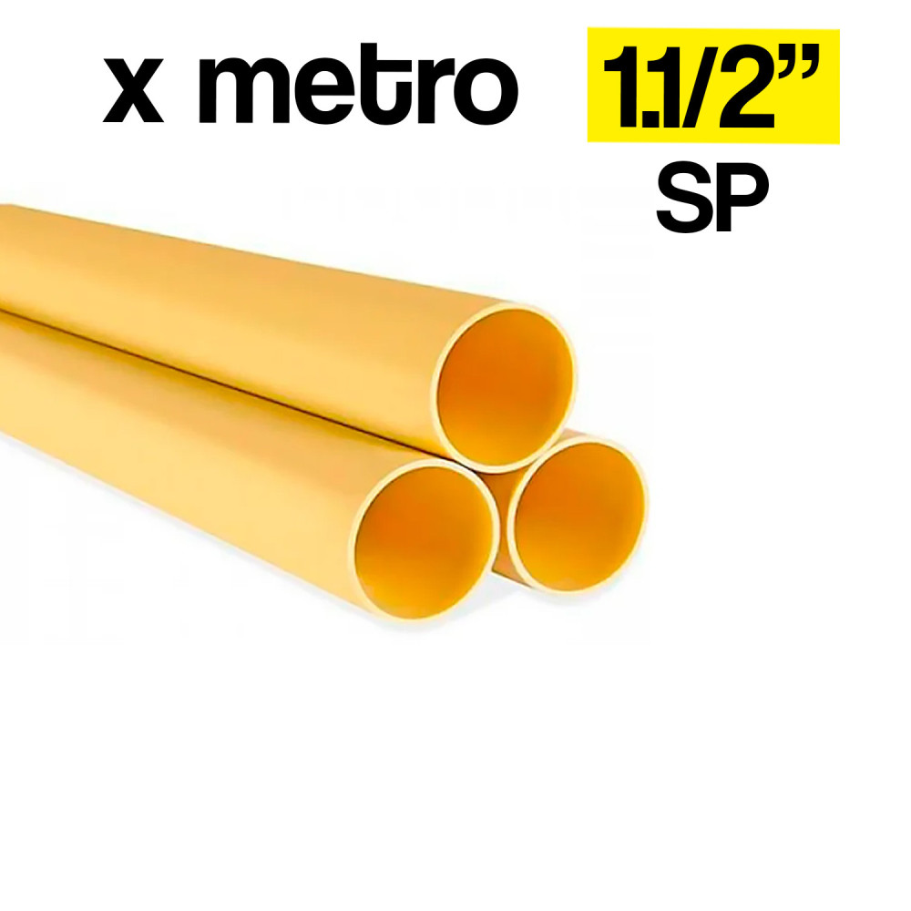 Tubo PVC 1.1/2" x metro semipesado sanitario