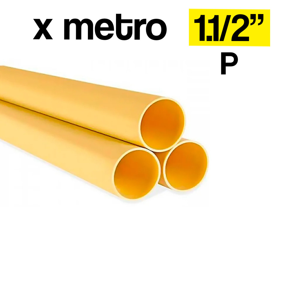 Tubo PVC 1.1/2" x metro pesado sanitario